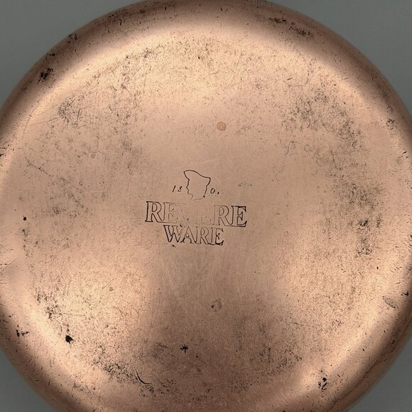 Vintage Revere Ware 1801 1 Qt. Sauce Pan Pot with Copper Bottom & Lid - Picture 8 of 14